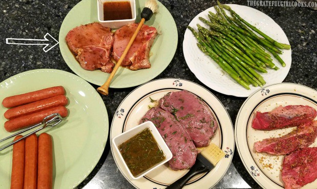 These are some of the foods we grilled along with the pork chops.