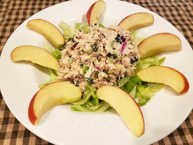 The classic tuna salad, with apple slices on the side is a filling, flavor packed meal!