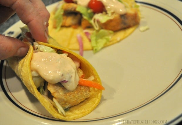 Time to eat a couple baja fish tacos!