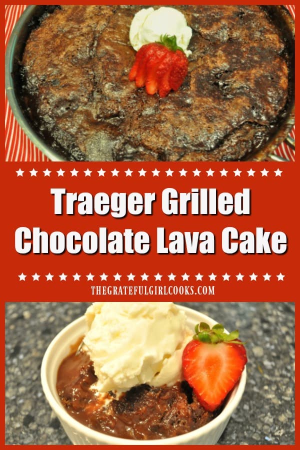 Cook a Traeger Grilled Chocolate Lava Cake (for 10) on a smoker or pellet grill! Easy to make dessert that tastes amazing, and is done in 35 minutes.