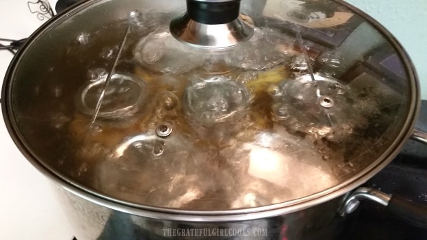 When you can apple pie filling, the jars must be processed in a water bath canner.