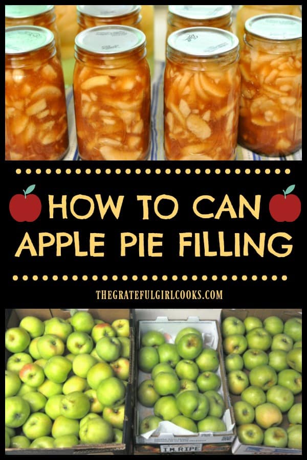 Learn how to can apple pie filling for your pantry! Once canned, having homemade pie filling already made for pies, cobblers, etc. is a time saver!