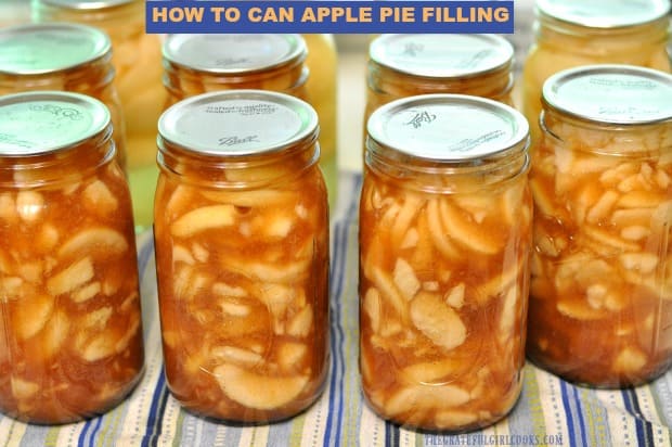 Learn how to can apple pie filling for your pantry! Once canned, having homemade pie filling already made for pies, cobblers, etc. is a time saver!