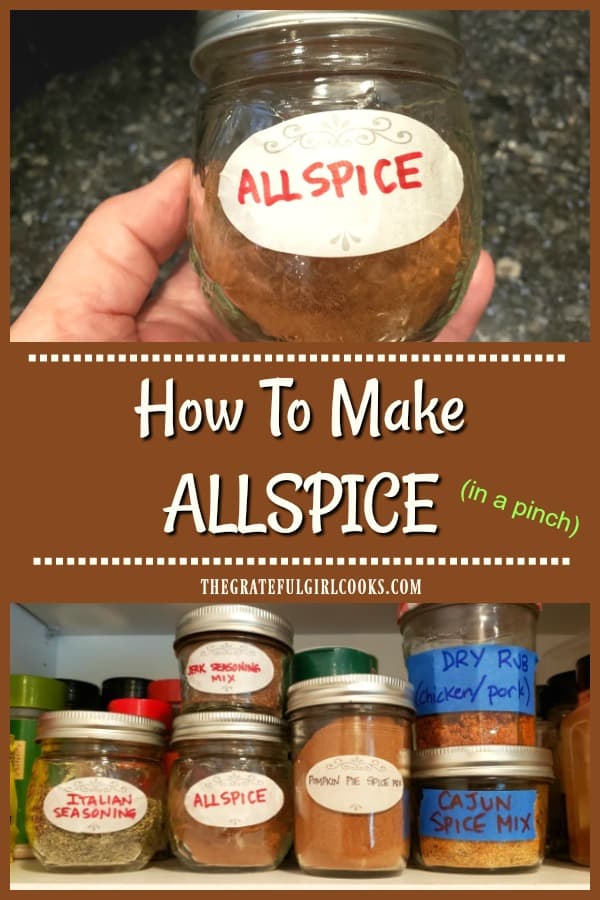 Learn how to make allspice seasoning in 5 minutes. Use this mix in case you don't have time to grow a tree, harvest, roast and grind your own berries!