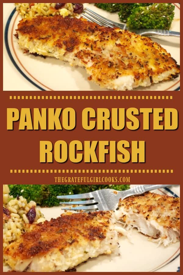 You'll enjoy this simple, delicious recipe for panko crusted rockfish! Fish fillets are seasoned, coated with crispy panko crumbs, and pan-seared.