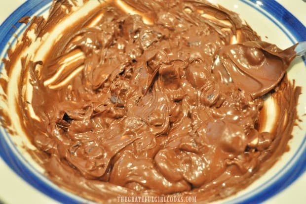 The ingredients are stirred until blended, and are ready to form these chocolate bites.