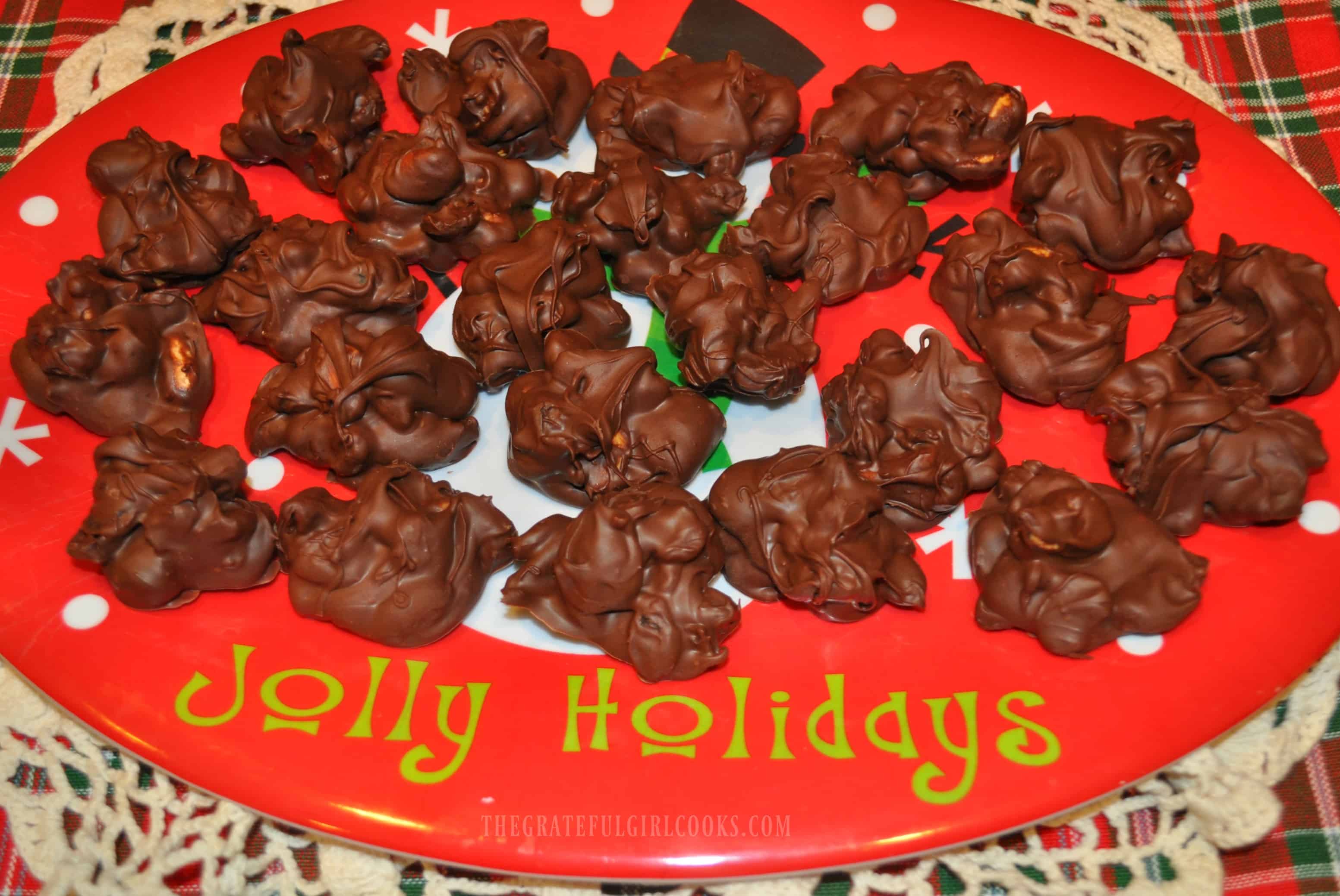 Two dozen chocolate cashew cranberry bites are ready to serve!