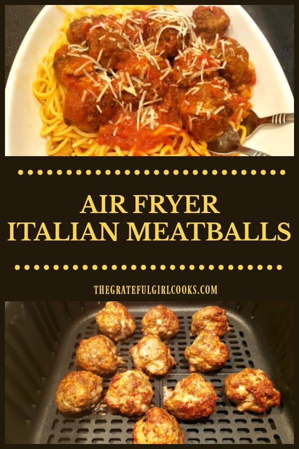 It's so EASY to make delicious Air Fryer Italian Meatballs, to add to a favorite sauce for pasta, or to make a yummy meatball sandwich!