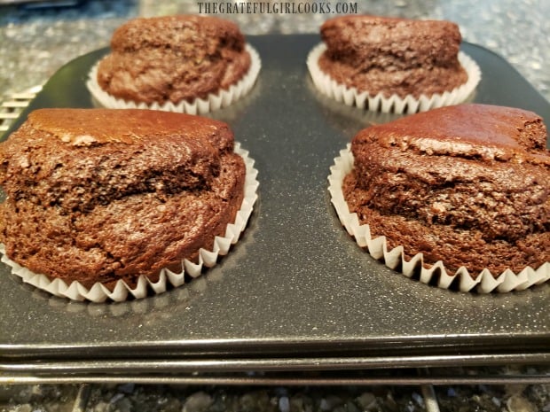 The finished air fryer muffins turned out really nice!