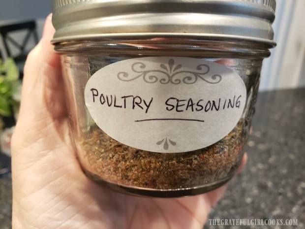 Make your own homemade poultry seasoning mix from scratch in under 5 minutes with this quick and easy recipe!