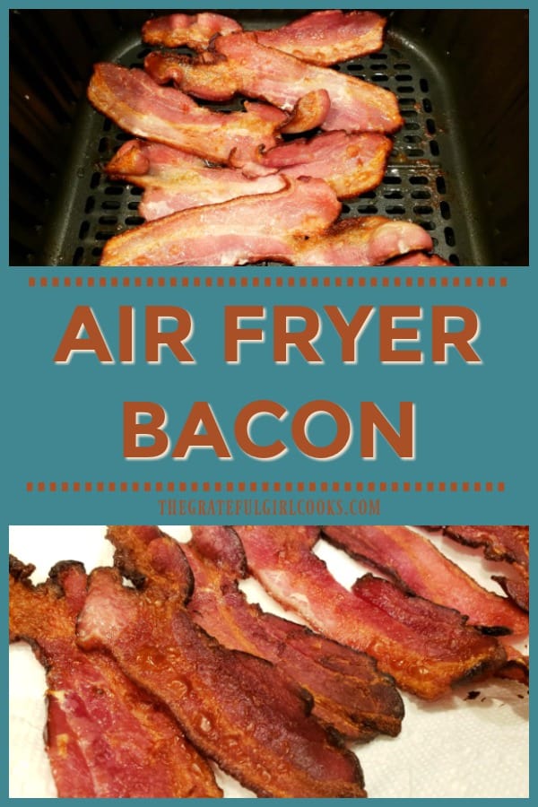 Have an air fryer? Learn how easy it is to make crispy air fryer bacon in just a few minutes, using this method of cooking it with super-heated air!