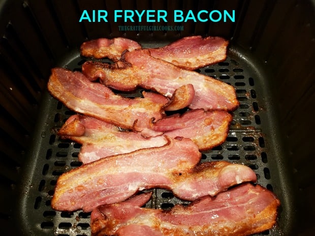 Have an air fryer? Learn how easy it is to make crispy air fryer bacon in just a few minutes, using this method of cooking it with super-heated air!