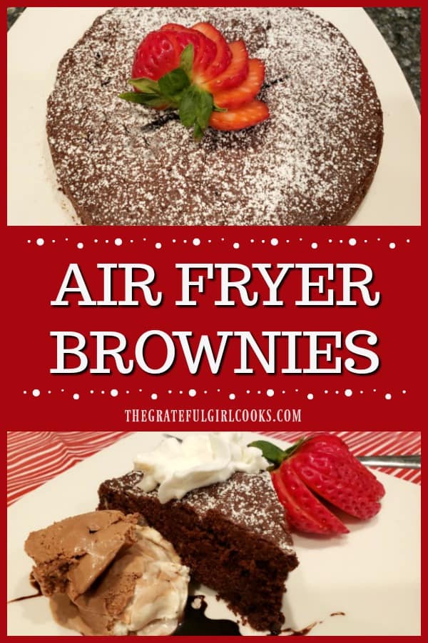 Hungry for dessert? Why not whip up a fast batch of air fryer brownies? This simple recipe makes 8 small, yummy brownie wedges using an air fryer!