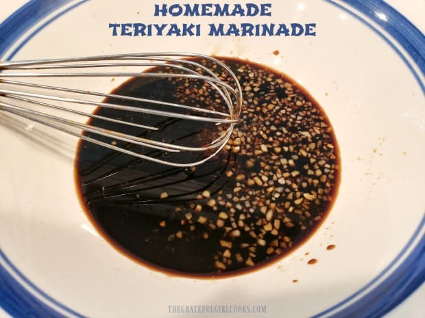 Make easy homemade teriyaki marinade in 5 minutes! This Asian-inspired sauce flavors and tenderizes chicken, steak, pork & seafood, before cooking. 