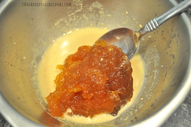 Apricot pineapple jam is stirred into the sauce for kielbasa bites.