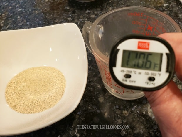 It is important to heat the water to 110 degrees F. before adding it to yeast and sugar.