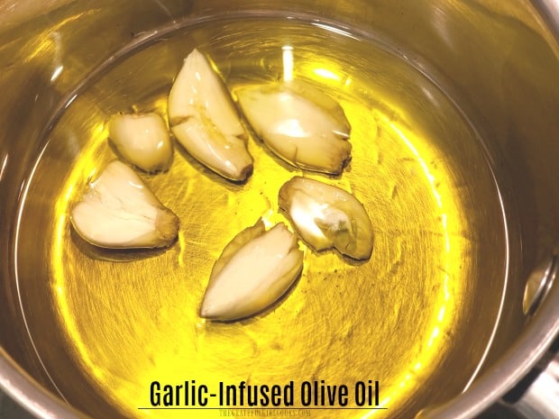 Need Garlic-Infused Olive Oil for a recipe? It's easy to make your own in minutes (with 2 ingredients), for salad dressings, veggies, & other dishes.