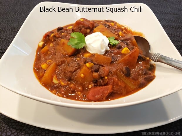 Black Bean Butternut Squash Chili is a hearty meatless dish, with all the flavor of a traditional chili. It's thick, delicious, and simple to prepare!