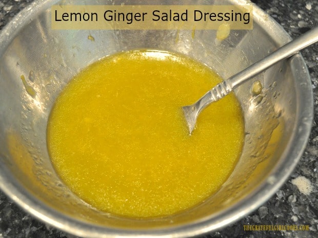 It's easy to make flavor-filled Lemon Ginger Salad Dressing in a few minutes! This light dressing will compliment most mixed green salads.