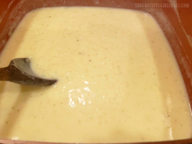 Avgolemono soup is cooked 3-4 minutes after adding tempered egg mixture.