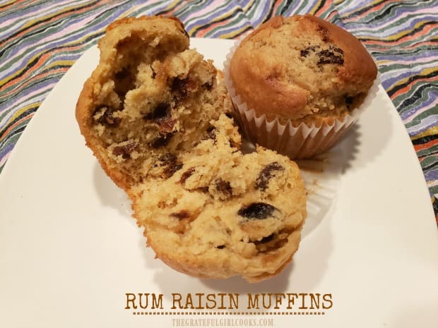 Rum Raisin Muffins are an easy to prepare breakfast treat! Brown sugar muffins filled with rum-soaked raisins! Recipe yields 1 dozen.