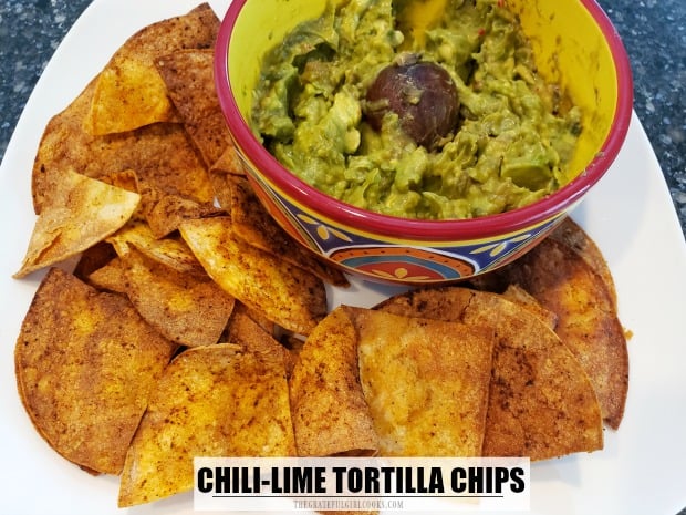 Make a quick batch of crunchy Chili-Lime Tortilla Chips in an air fryer! Corn tortillas, lime juice, oil, and a few spices are all you need!