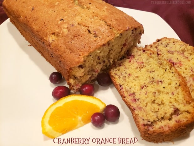 Make a large, delicious loaf of Cranberry Orange Bread! You'll love this EASY recipe which is perfect for snacking, holidays, or gift-giving!