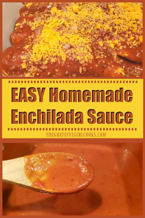 Make a batch of Easy Homemade Enchilada Sauce in 10 minutes to use to make your favorite enchiladas, with this step by step EASY tutorial.