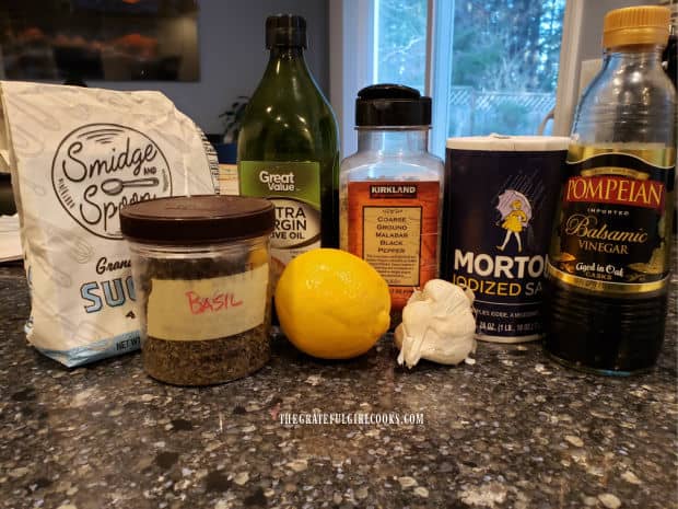 Common ingredients are used to make homemade balsamic vinaigrette.
