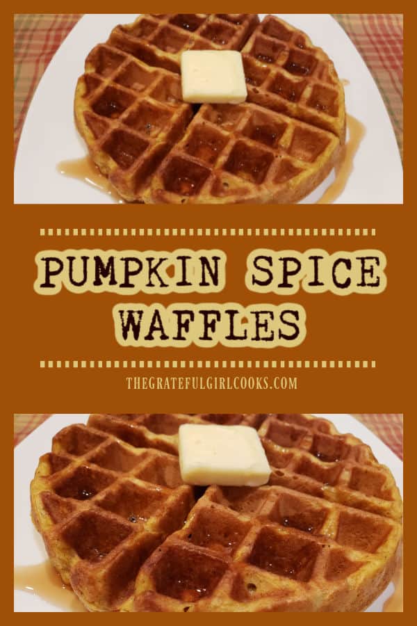 Pumpkin Spice Waffles are an amazing breakfast treat all year long! Golden brown, crispy, and simple to make- you're gonna love 'em! 