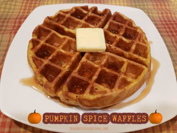 Pumpkin Spice Waffles are an amazing breakfast treat all year long! Golden brown, crispy, and simple to make- you're gonna love 'em! 