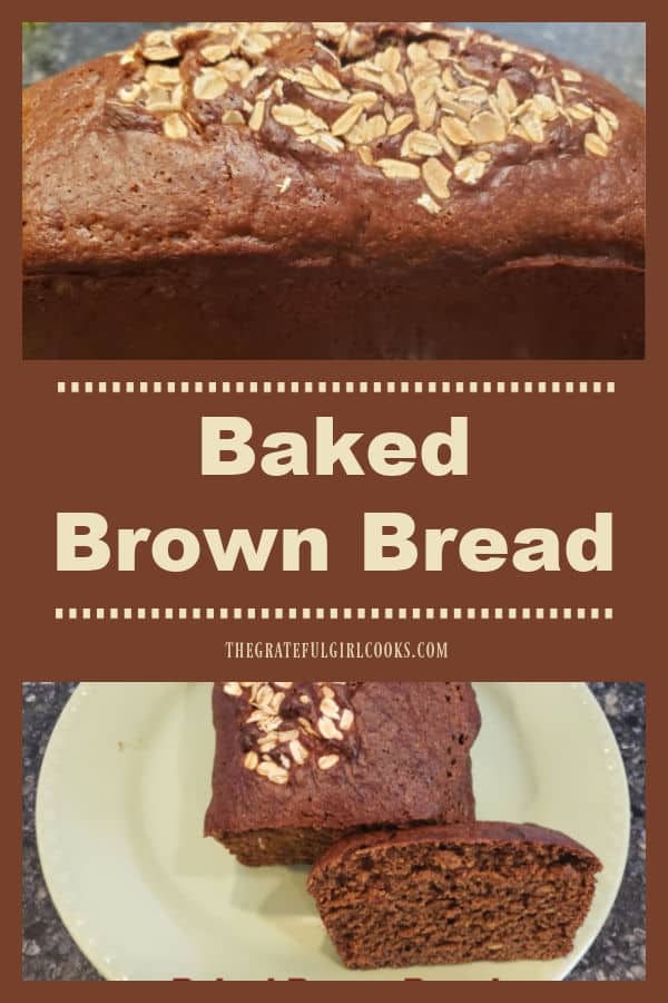 You're gonna love this easy recipe for a delicious large loaf of Baked Brown Bread! Molasses and cocoa powder add to the color and flavor!