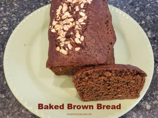 You're gonna love this easy recipe for a delicious large loaf of Baked Brown Bread! Molasses and cocoa powder add to the color and flavor!