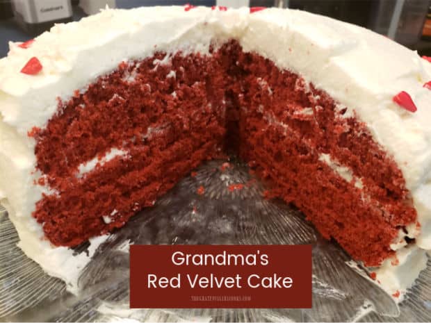 My Grandma's Red Velvet Cake recipe (from scratch) was handed down to me 45 years ago and has been a delicious family favorite ever since!
