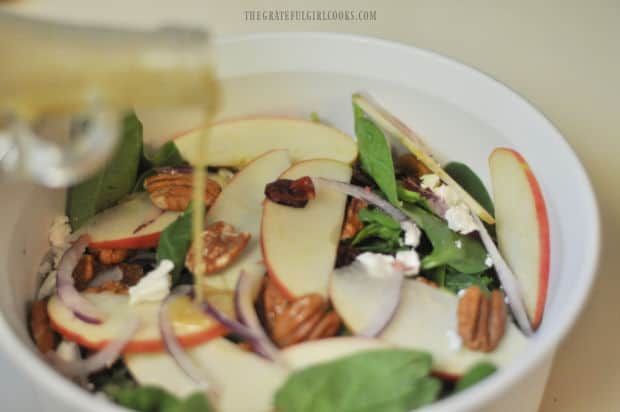 This salad dressing tastes wonderful on a spinach or mixed green salad.