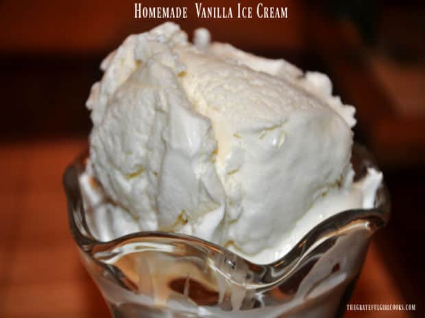 Nothing says summer like homemade vanilla ice cream! Grab your ice cream maker and whip up a delicious batch of this simple, frozen treat!