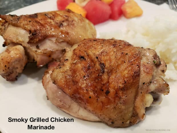 Make this simple, no fuss, Smoky Grilled Chicken Marinade to add extra flavor to chicken before cooking on the BBQ. It's good on steak, too.
