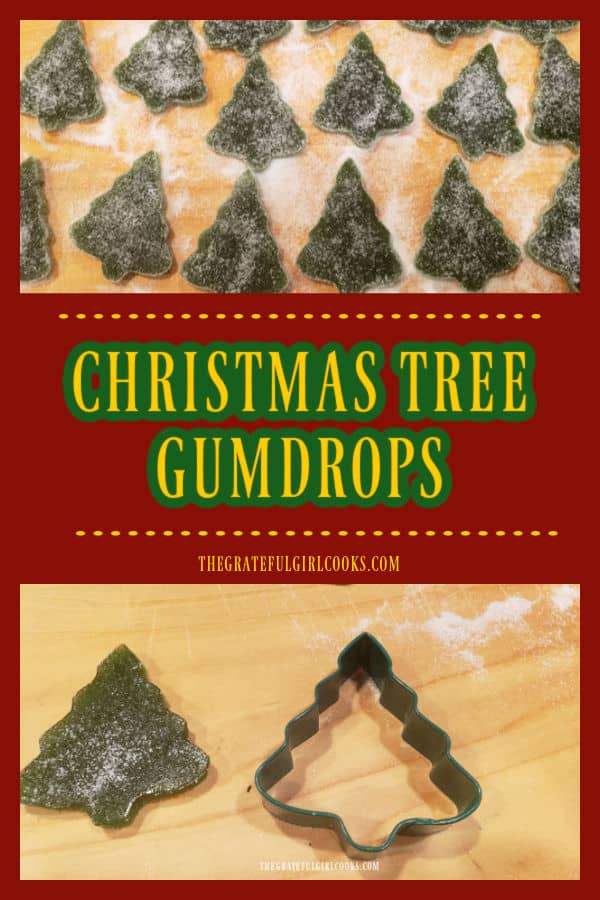 Make festive, lime-flavored Christmas tree gumdrops for the holidays! Only use 4 ingredients (and small cookie cutter) to make these treats.