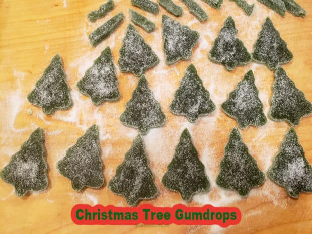 Make festive, lime-flavored Christmas tree gumdrops for the holidays! Only use 4 ingredients (and small cookie cutter) to make these treats.