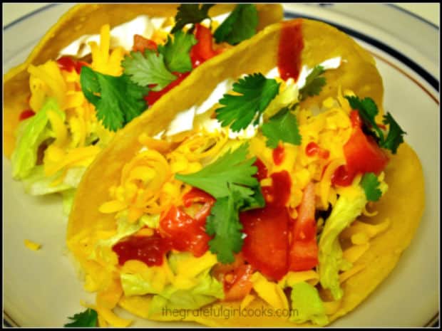 The Mexican shredded chicken can be used to fill tacos for a quick dinner.