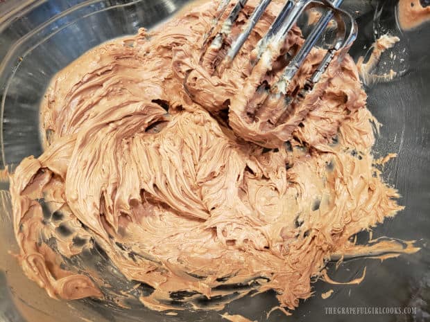 Melted chocolate and peppermint extract are mixed into the cookie dough.