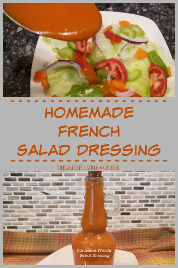 Make delicious homemade French salad dressing in a few minutes, with common pantry ingredients, a saucepan and a blender! Great on salads!