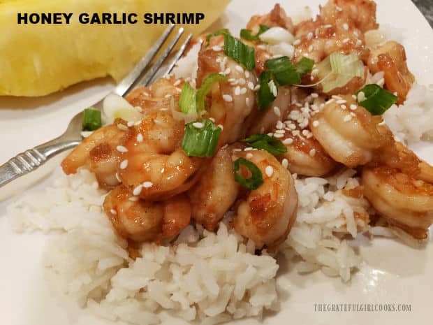 Honey Garlic Shrimp is a one-pan meal that can be prepared and served in about 15 minutes! It's a simple to prepare, yet delicious recipe!