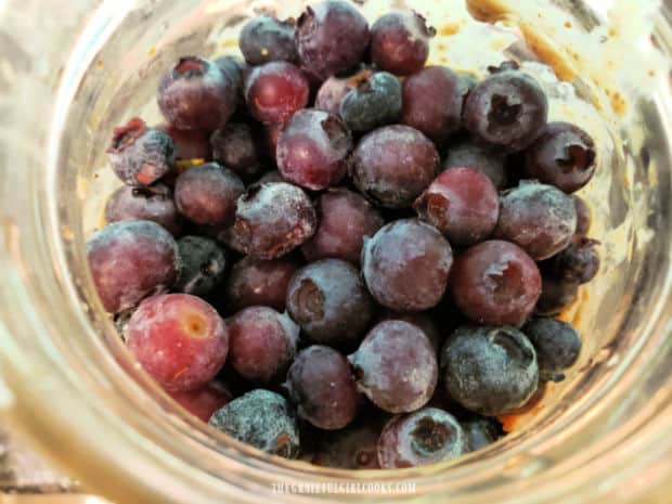 Topped with more blueberries, the jars are then covered and refrigerated overnight.