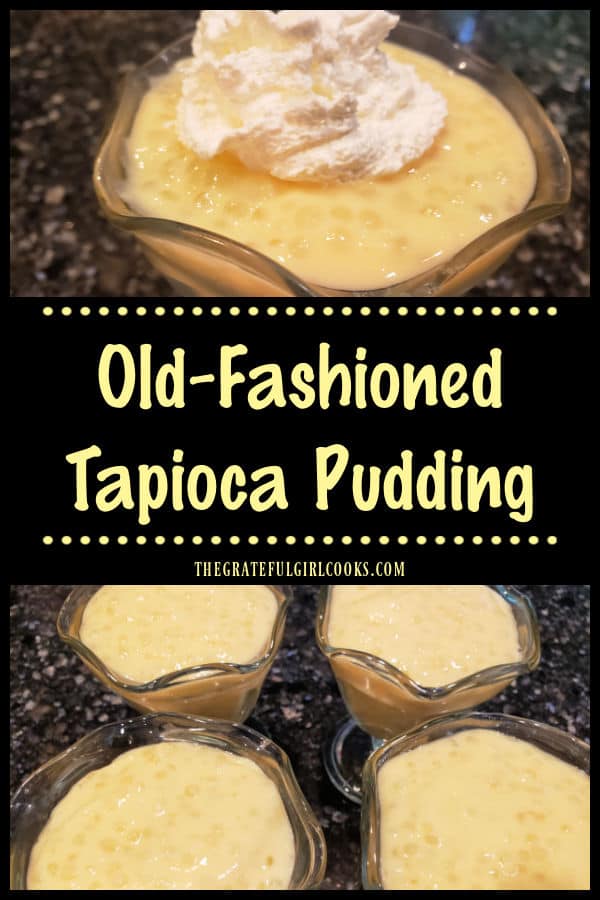 Make 4 servings of delicious Old-Fashioned Tapioca Pudding from scratch! Rich and creamy, you're going to love this classic dessert!