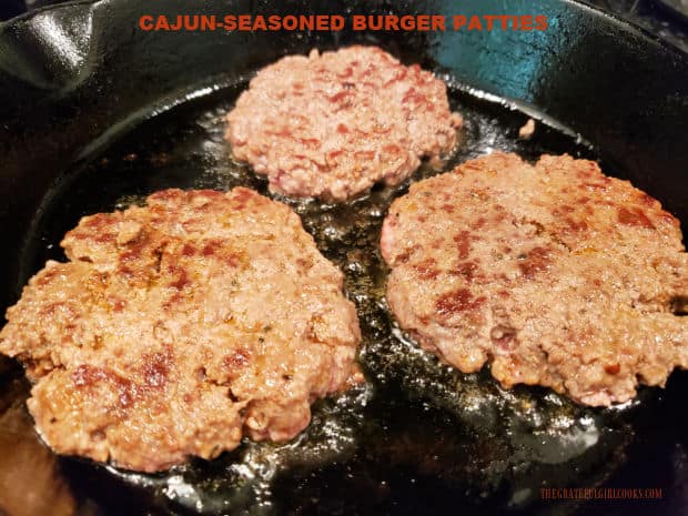 Cajun-Seasoned Burger Patties have great flavor, whether BBQ grilled or skillet-cooked. Eat them "as is", or on a bun with all the fixin's!