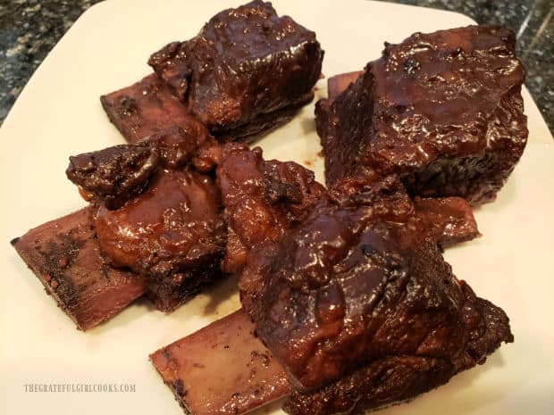 Beef Short Ribs For Two are removed from pan and kept warm while gravy is made.