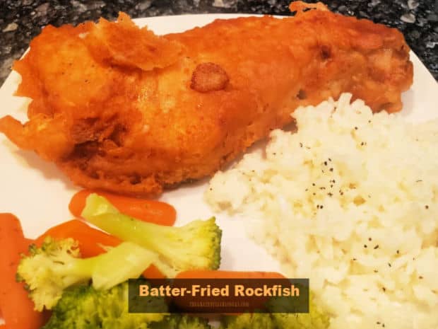 Batter-Fried Rockfish for two is a simple, yet delicious dish! Fresh rockfish fillets are coated with beer batter, then cooked until crispy! 