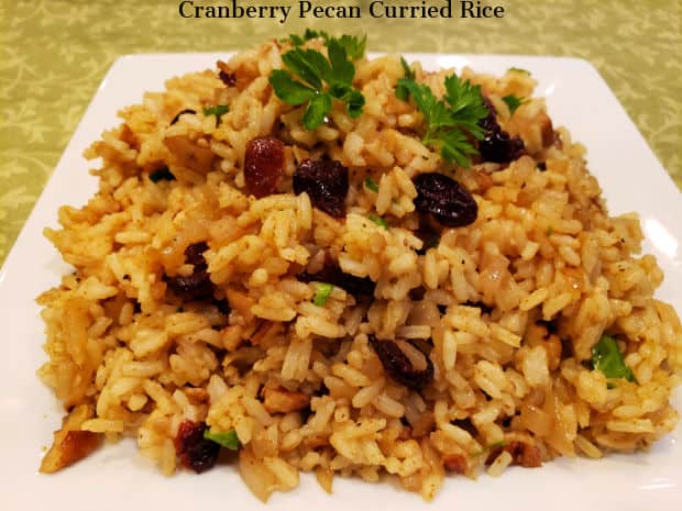 Cranberry Pecan Curried Rice is a flavorful dish that's easy to make! Recipe yields 4 servings and is a delicious side dish for many entrees.