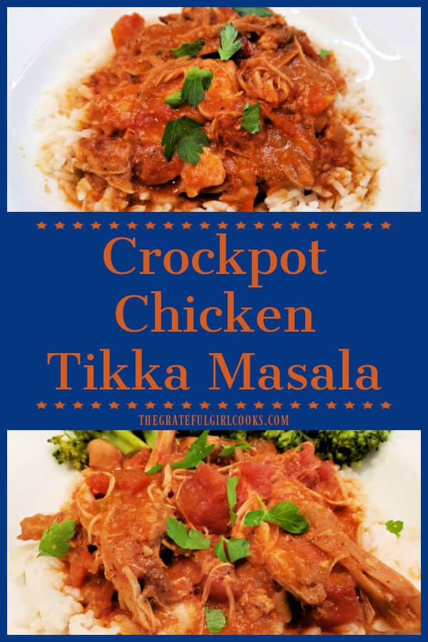 Make EASY Crock Pot Chicken Tikka Masala, and enjoy this flavorful classic Indian dish! It's a cinch, especially when made in a slow cooker!